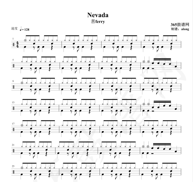 Nevada钢琴谱,nevada钢琴谱简单版 原创鼓谱 nevada 鼓谱 架子鼓高清pdf